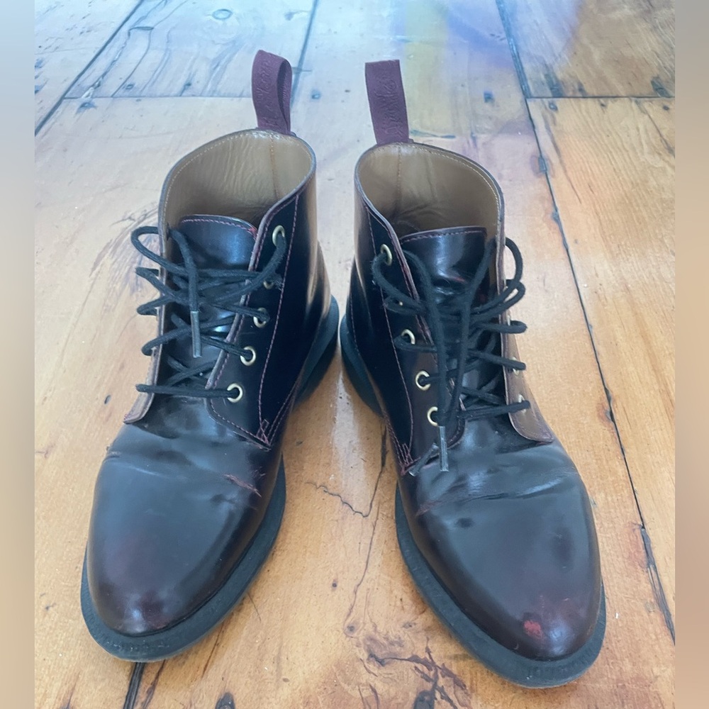 Dr. Martens Burgundy Leather Boots